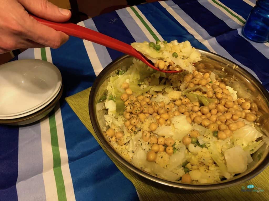 Quick and Healthy Vegan Weeknight Dinner: Couscous with Chickpeas and Cauliflower | The Mama Maven Blog