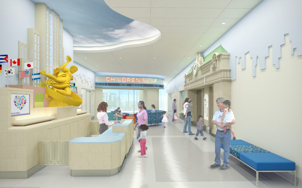7th Floor Lobby - Hassenfeld Children's Hospital Opens | The Mama Maven Blog