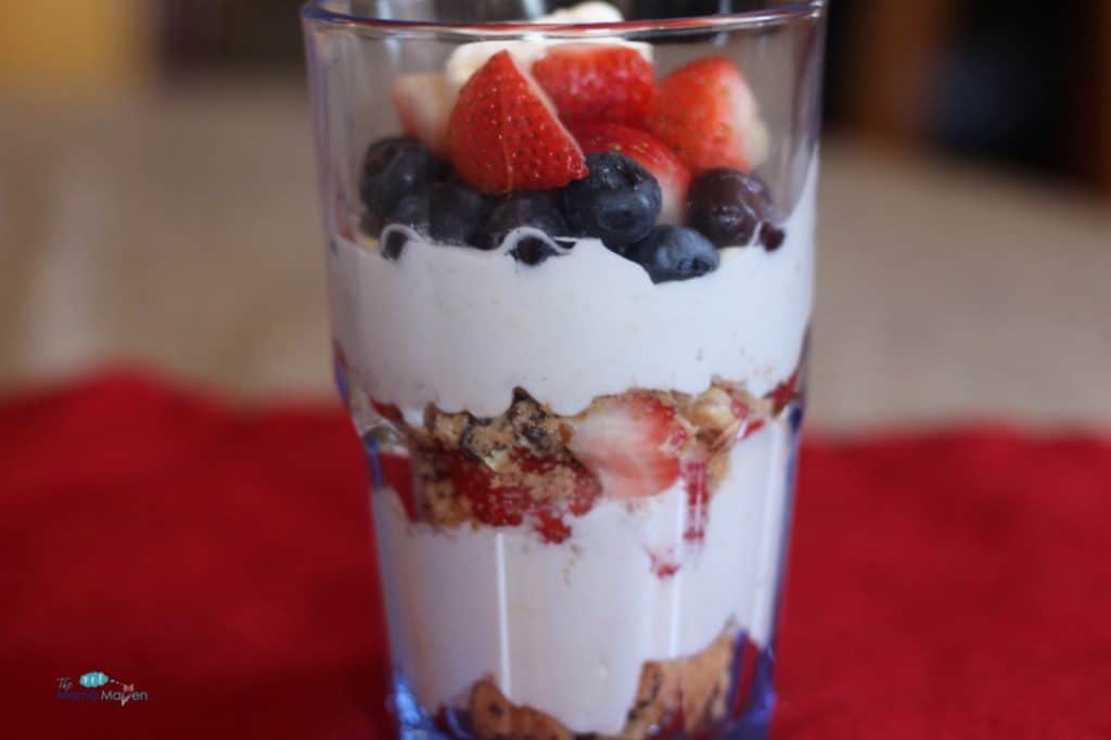 Red White and Blue No Bake Cheesecake Parfaits | The Mama Maven Blog