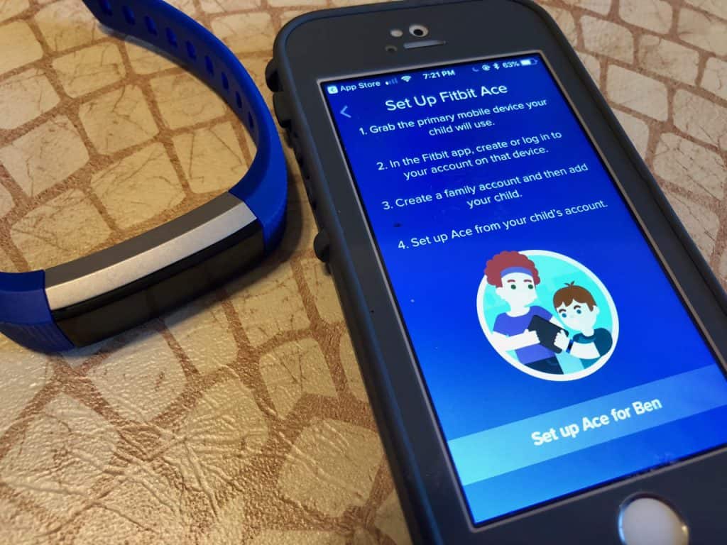 how to set up a child fitbit account