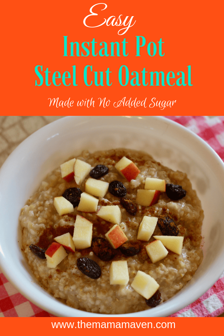 Easy Instant Pot Apple Cinnamon Steel Cut Oatmeal