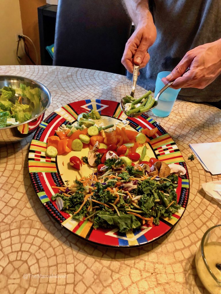 Serving Rainbow Salad 