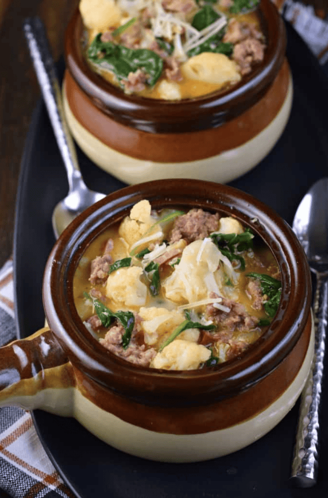 Low Carb Keto Zuppa Toscana Soup Recipe by Shugary Sweets 