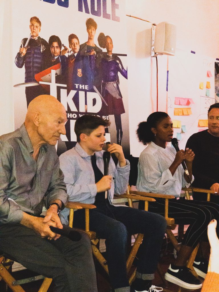 The Kid Who Would Be King Patrick Stewart and Cast Interview | The Mama Maven Blog