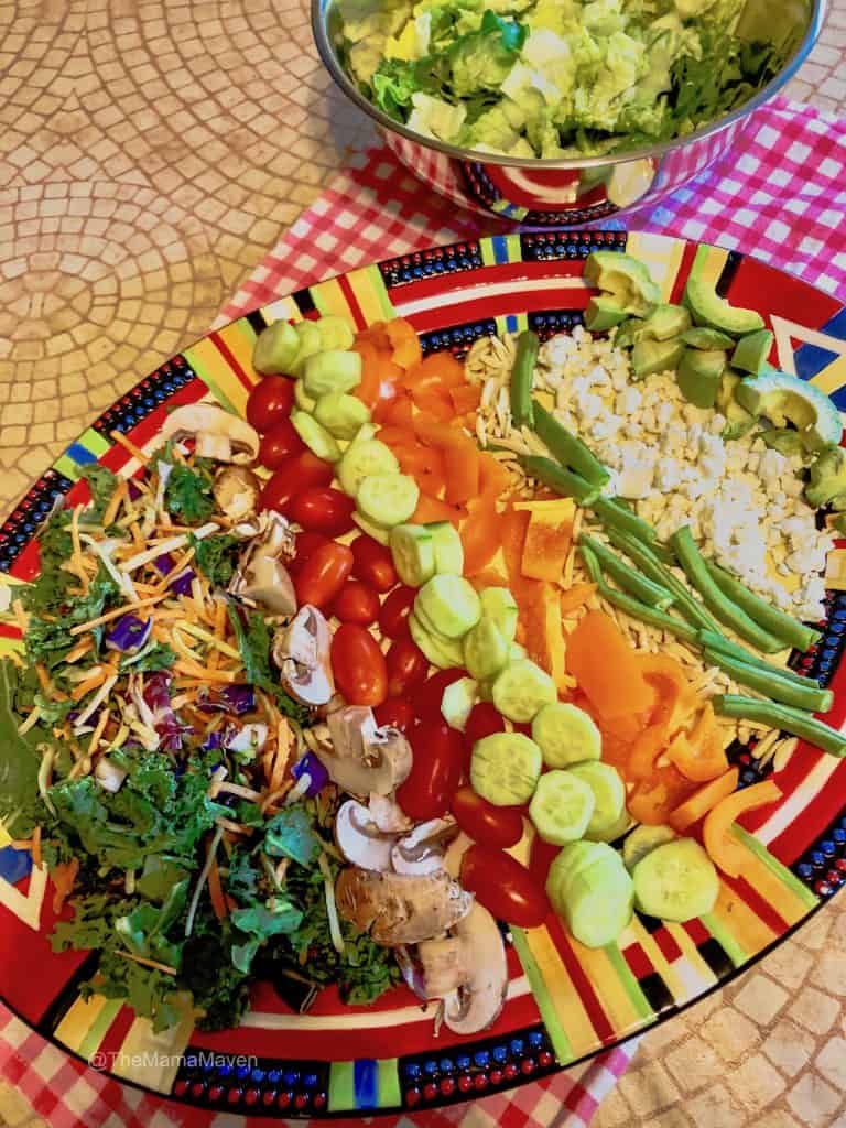 Rainbow Salad on a table