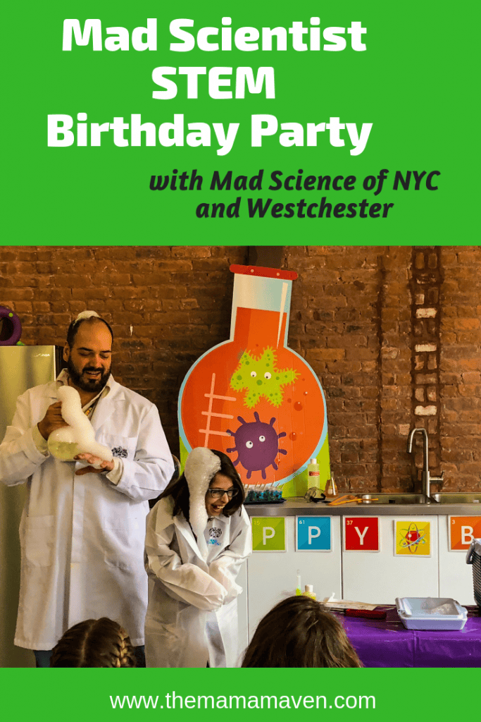 Mad Scientist STEM Birthday Party with Mad Science of NYC and Westchester | The Mama Maven Blog