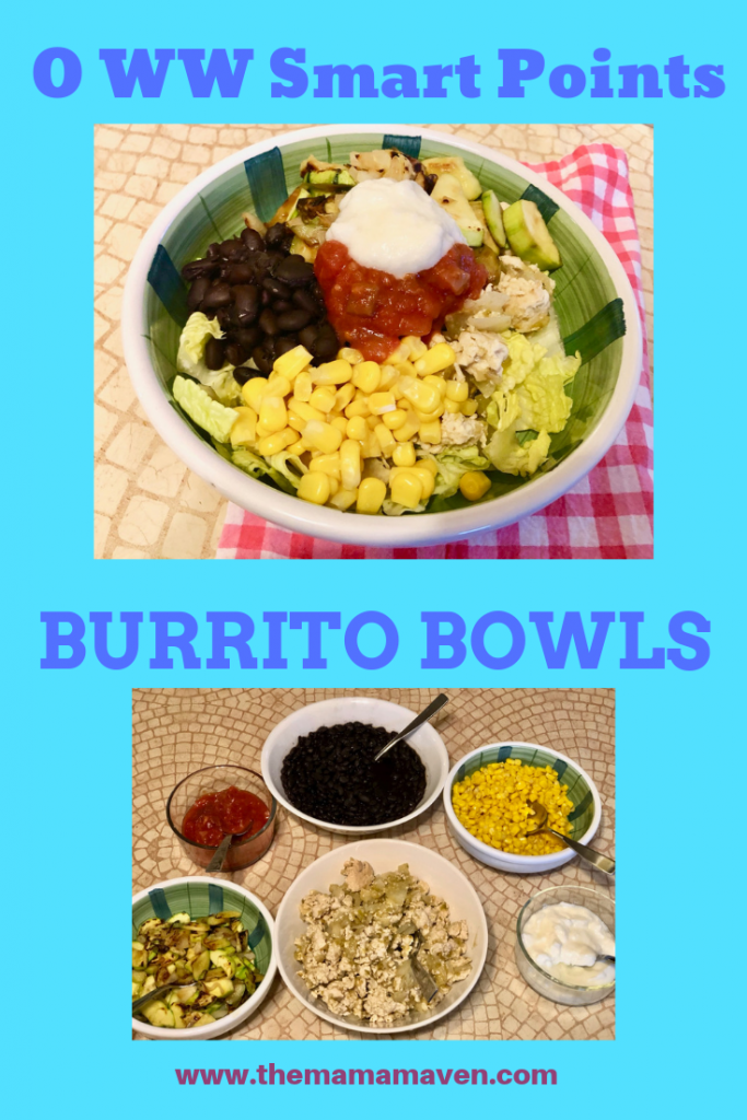 WW Zero Smart Points Turkey and Black Bean Burrito Bowls | The Mama Maven Blog