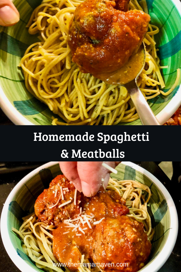 Homemade Spaghetti and Meatballs Recipe | The Mama Maven Blog