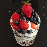 Lightened Up Red White and Blue Cheesecake Parfait | The Mama Maven Blog