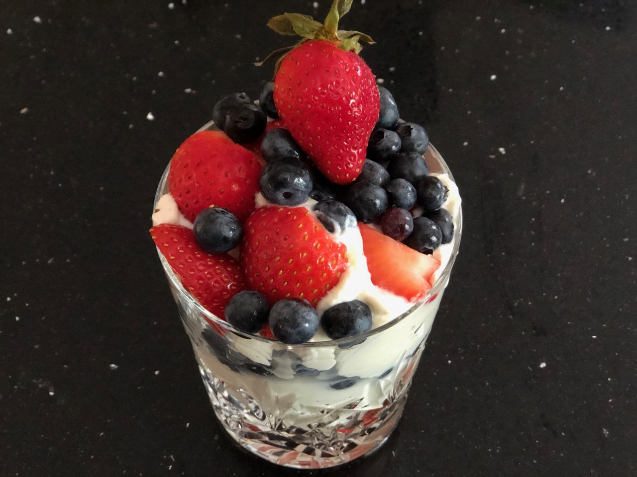 Red White and Blue Cheesecake Parfait | 1 SmartPoint 