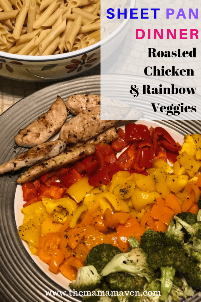 Sheet Pan Dinner: Roasted Chicken and Rainbow Veggies | The Mama Maven Blog