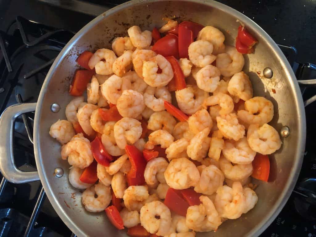 Easy Weeknight Dinner: Ginger Garlic Shrimp and Red Pepper Pasta | The Mama Maven Blog