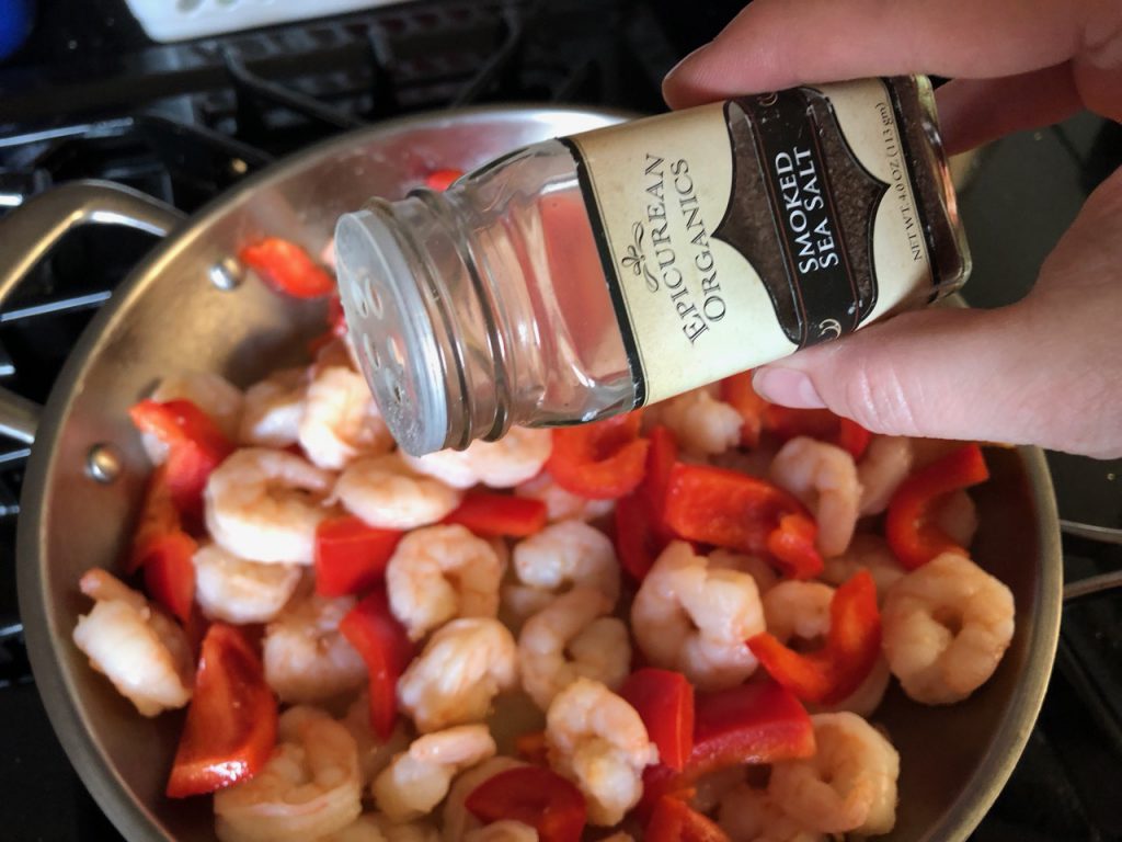 Easy Weeknight Dinner: Ginger Garlic Shrimp and Red Pepper Pasta | The Mama Maven Blog