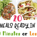 20 Meals Ready in 20 Minutes Or Less - Perfect for Busy Parents! | The Mama Maven Blog
