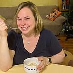 Enjoying Sweetie Ice Cream