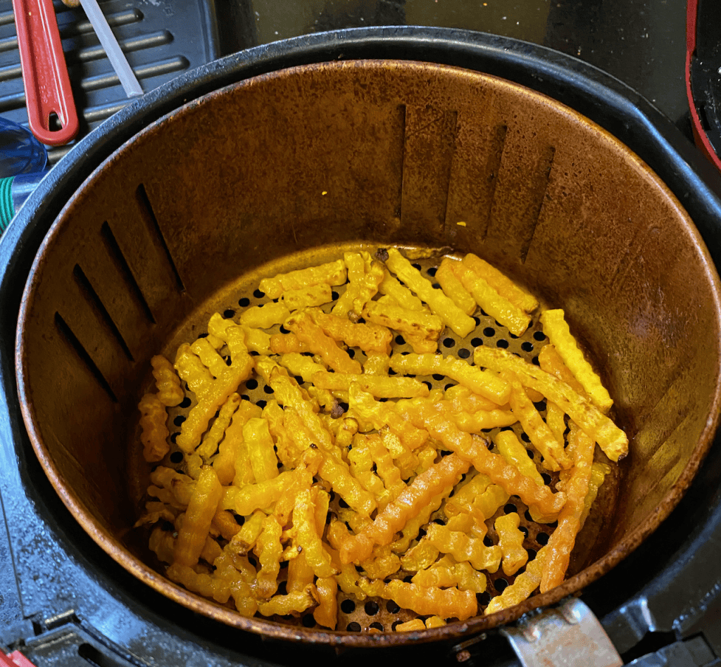 butternut squash in air fryer basket