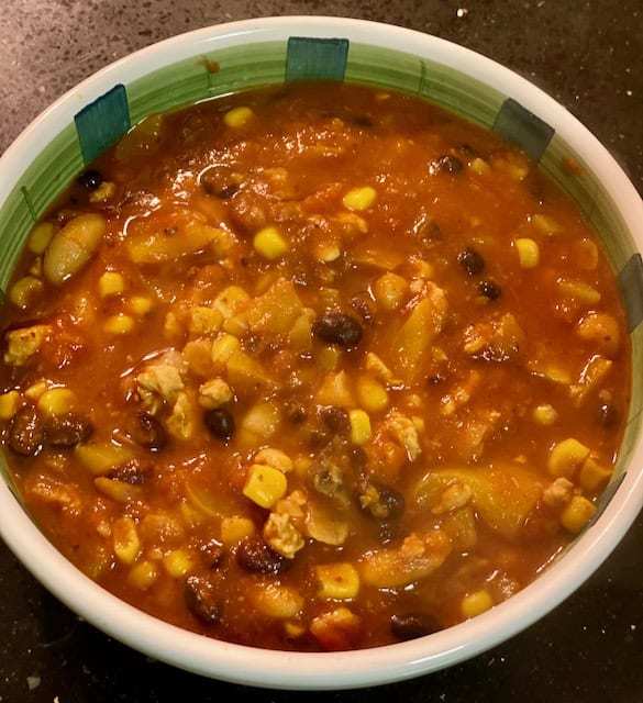 Turkey Chili in Bowl