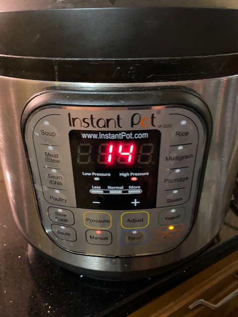 Turning on the Instant Pot