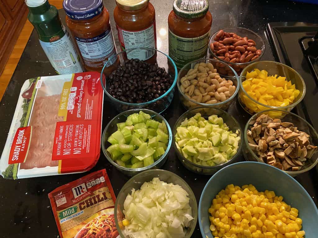 Instant Pot Turkey Chili Ingredients