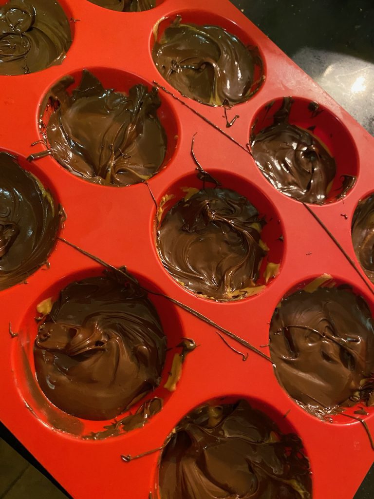 Chocolate Peanut Butter Pans in the Muffin Pan