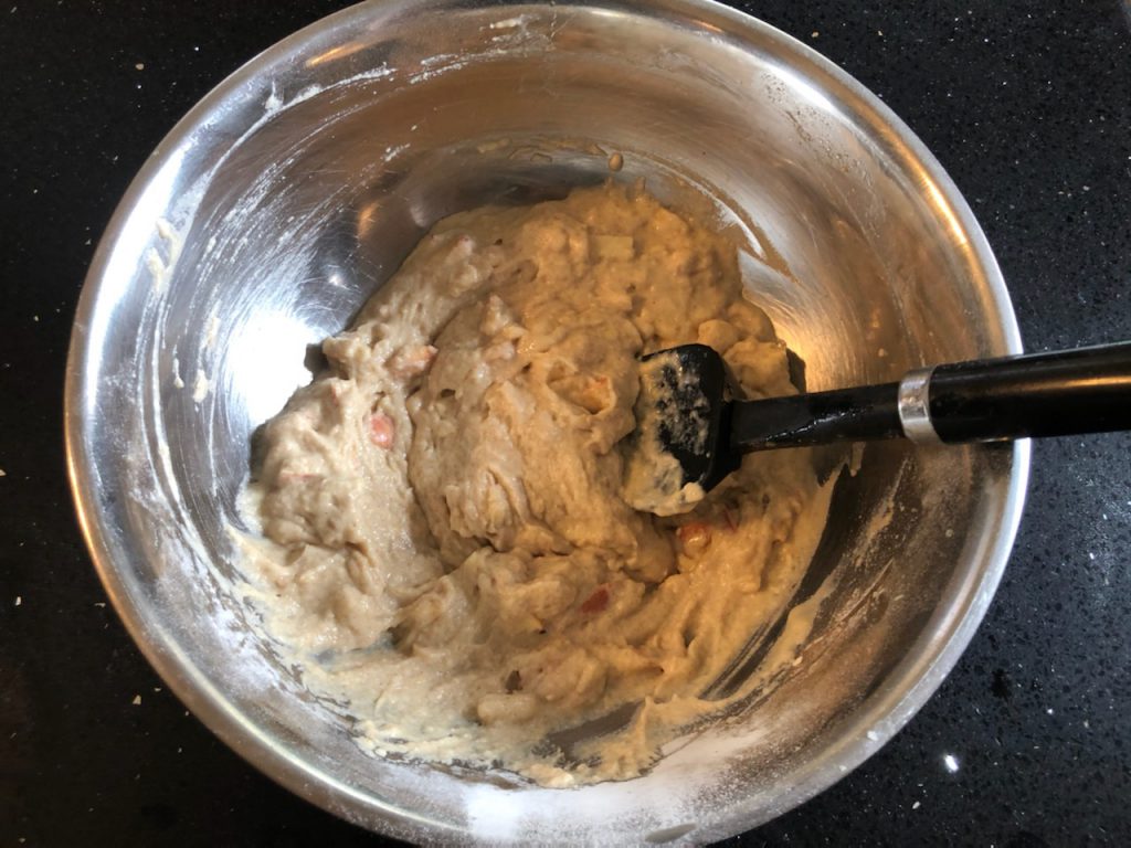 Mixing the muffins