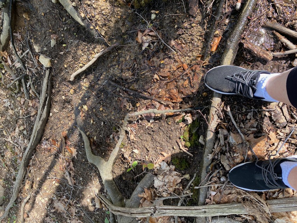 Sneakers on the ground