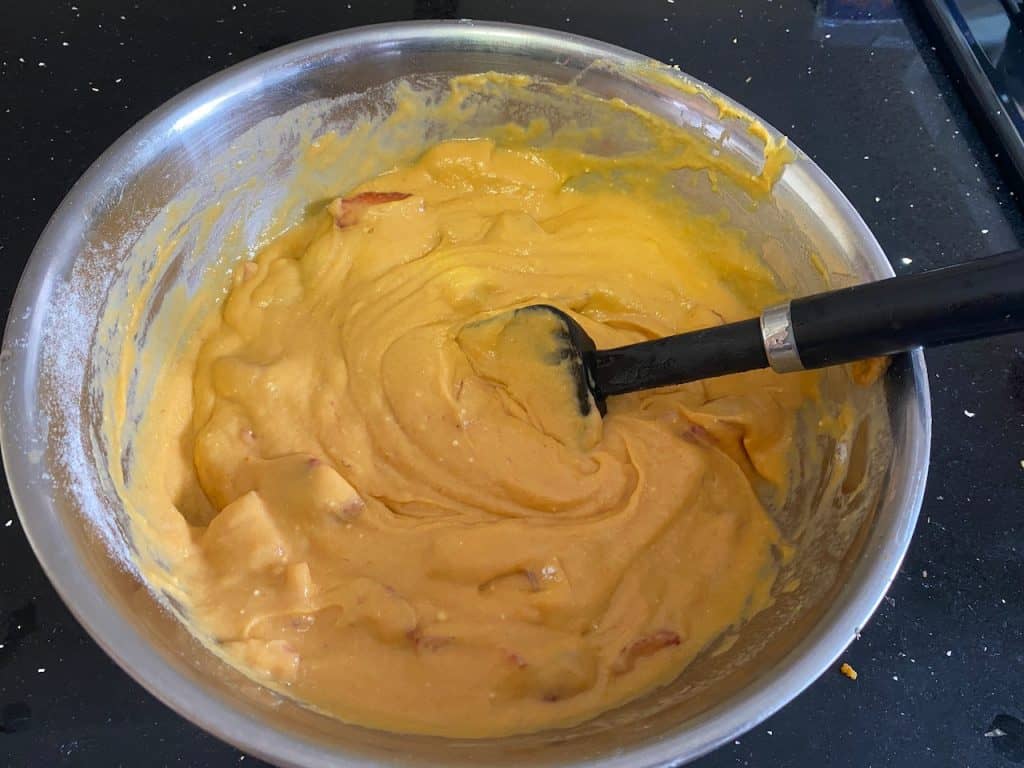 Muffin mix in bowl, raw