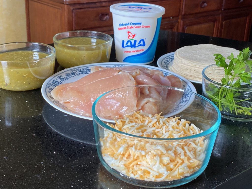 Gluten Free Chicken Enchiladas Suizas Ingredients