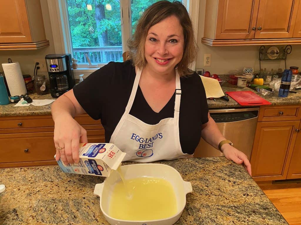 Nancy pouring EB Egg Whites