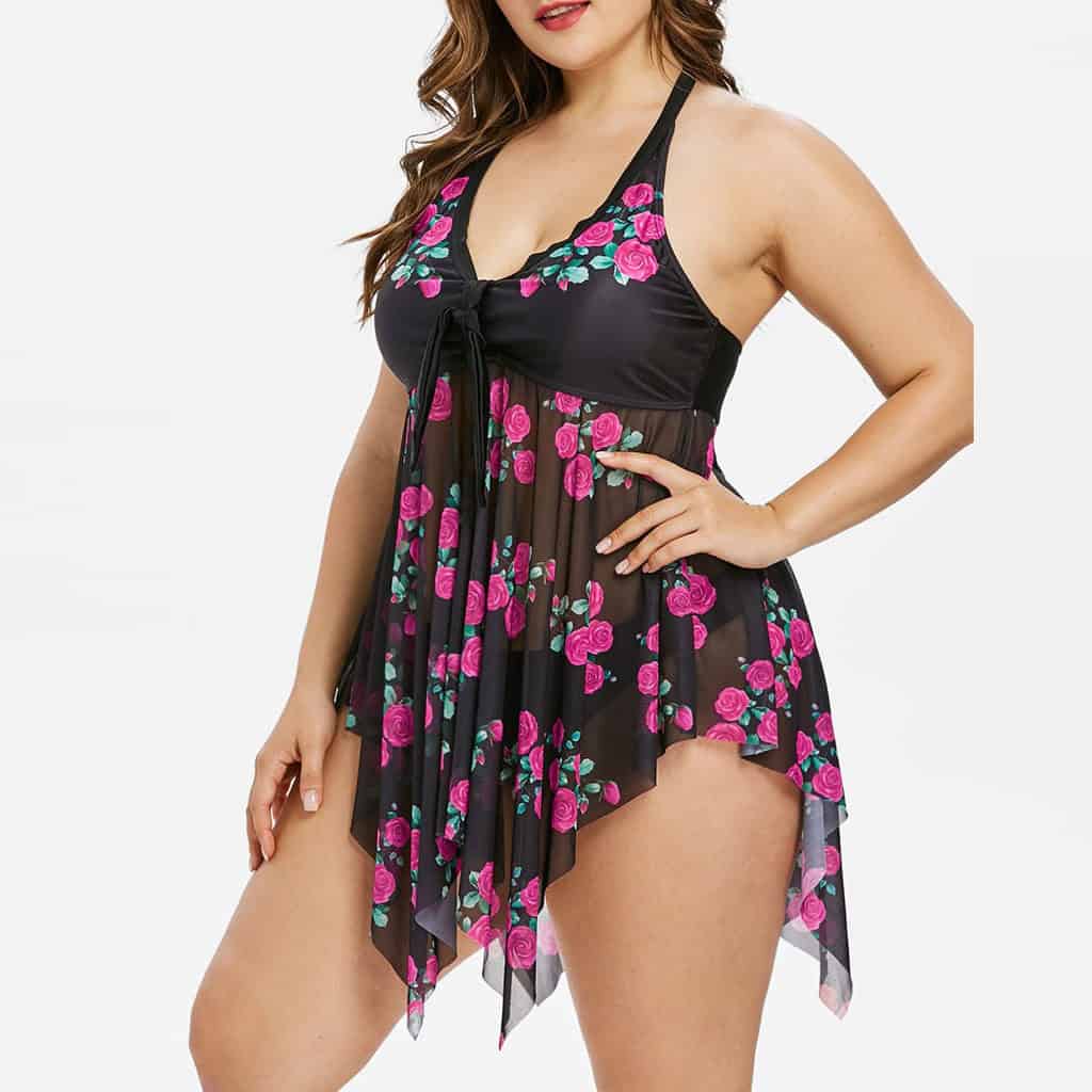 Floral Plus Size Swimsuit