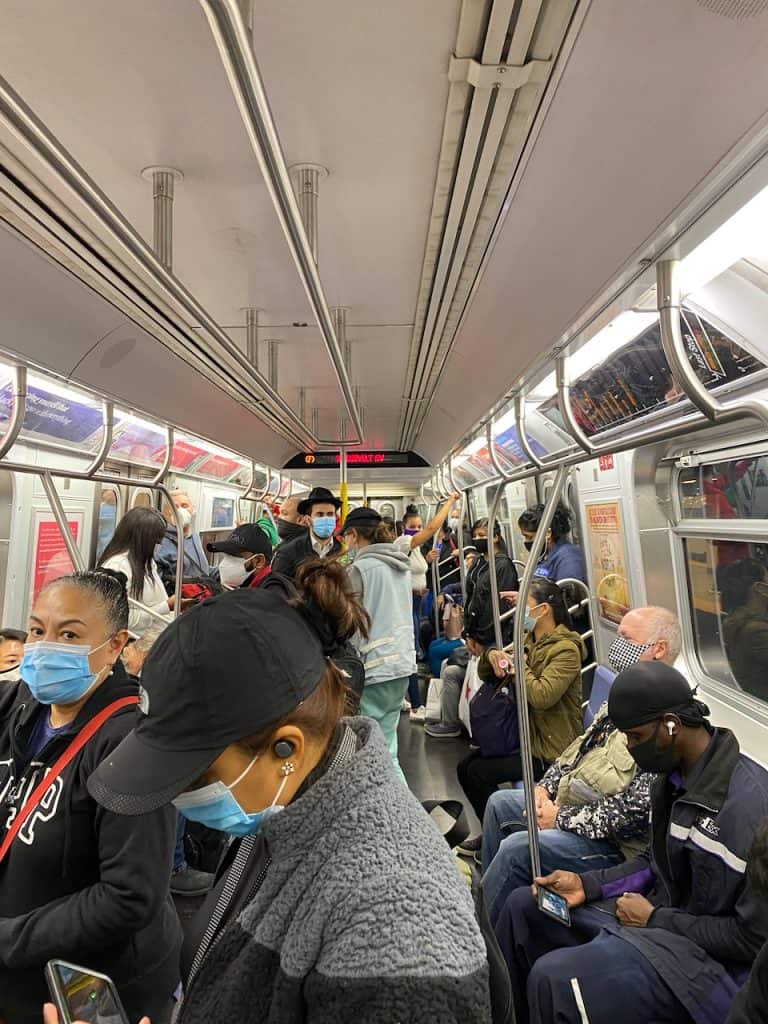 Crowded NYC Subway