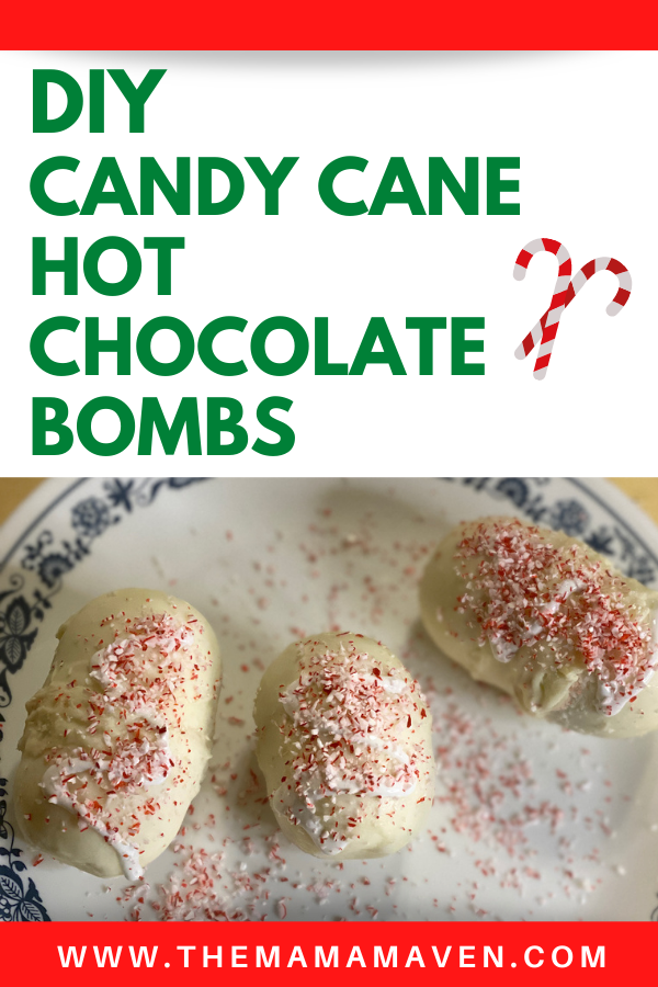 DIY Candy Cane Hot Chocolate Bombs