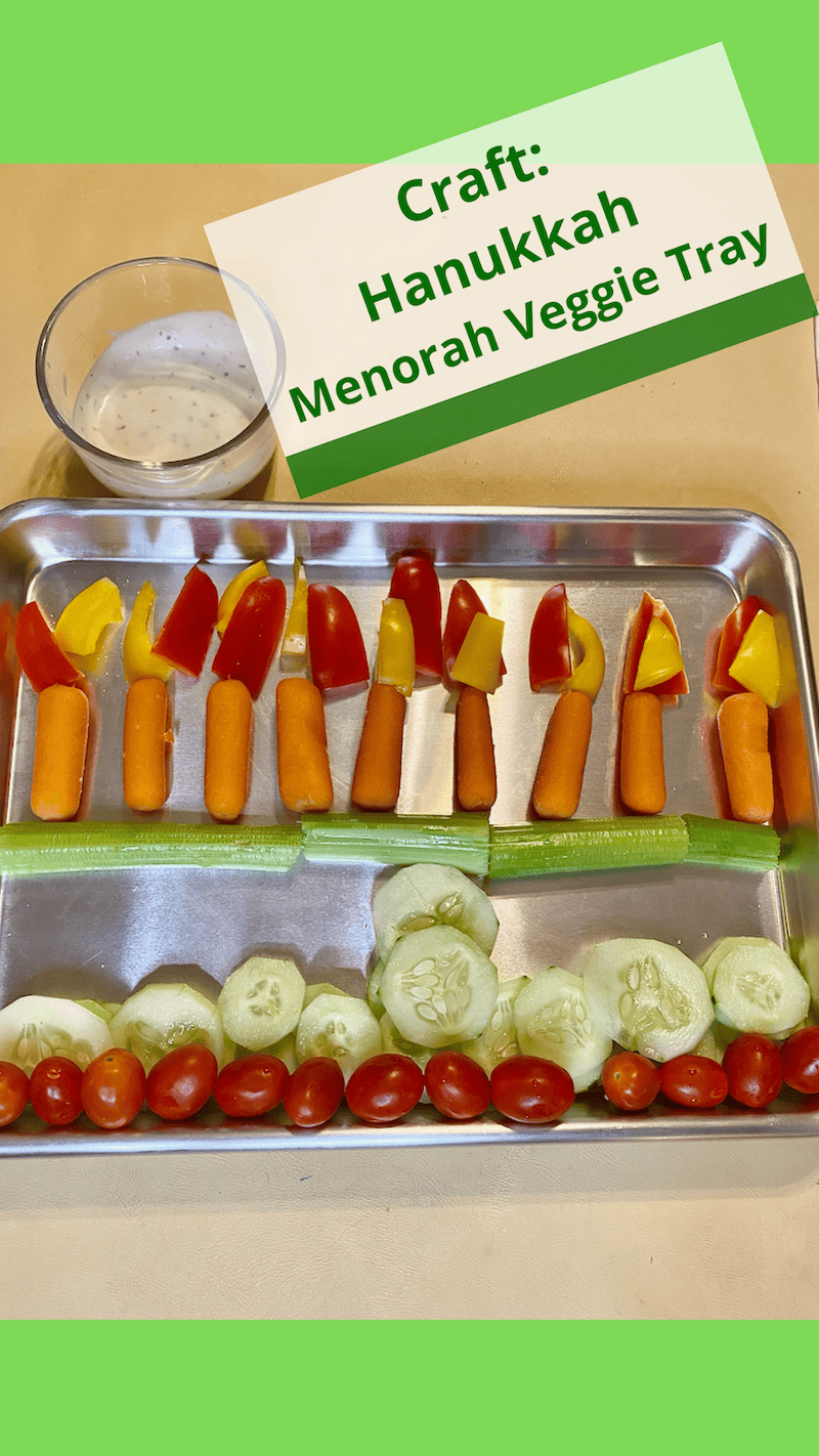 Hanukkah Craft Veggie Menorah Tray The Mama Maven Blog