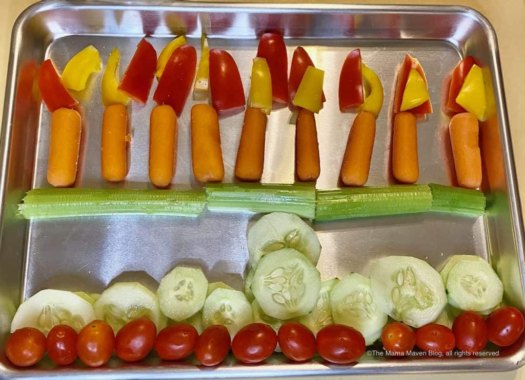 Veggies in a Menorah Shape | The Mama Maven Blog