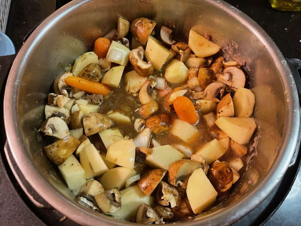 beef stew ready to be cooked