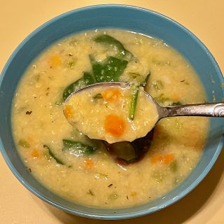 Instant pot red lentil soup with kale