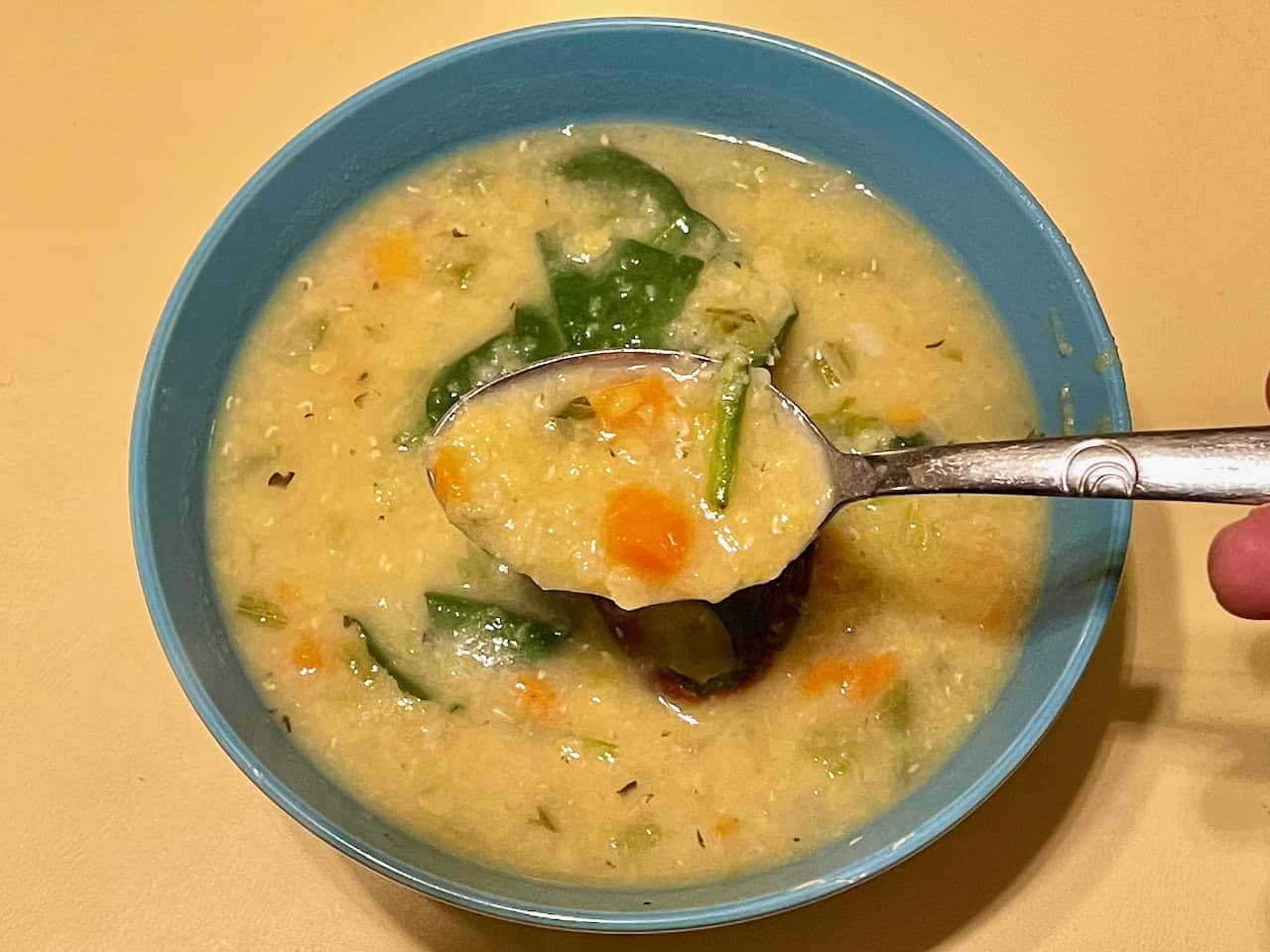 Instant Pot Red Lentil Soup with Kale