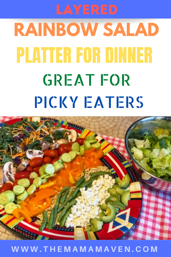 Layered Rainbow Salad Platter | The Mama Maven Blog