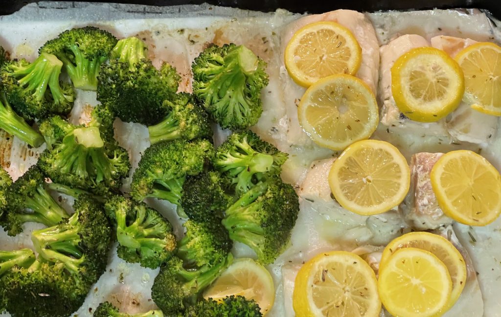 Roasted Lemon Cod and Broccoli