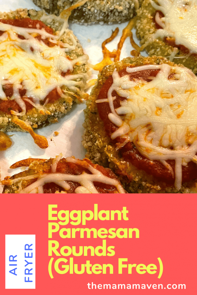 Air Fryer Eggplant Parmesan Rounds (Gluten Free) | The Mama Maven Blog