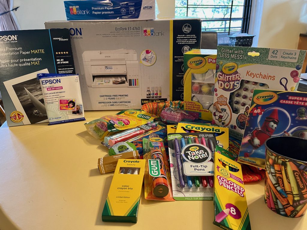 Epson and Crayola Prize Pack