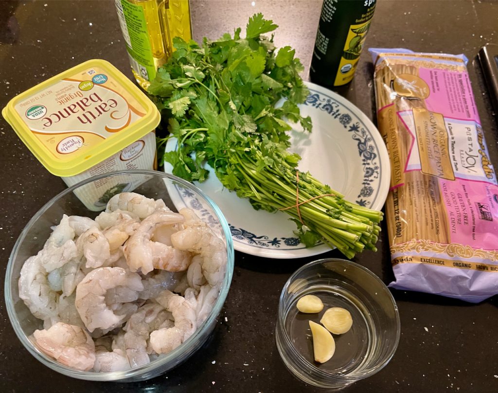 Shrimp with Linguine Ingredients