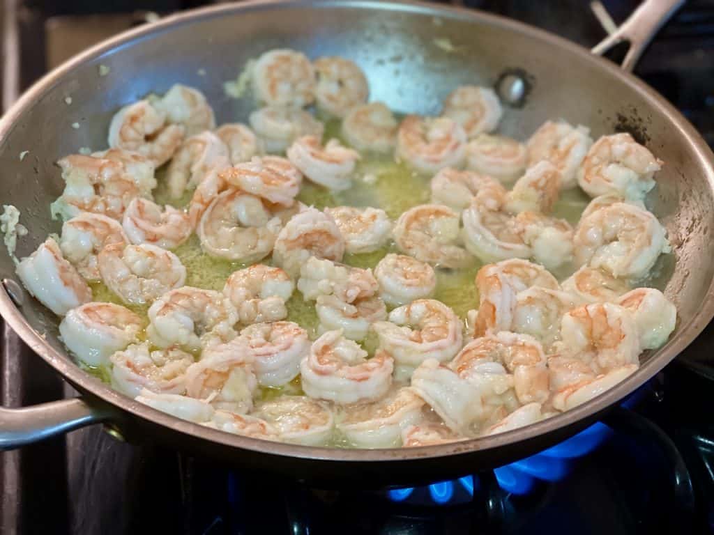 Cooking shrimp