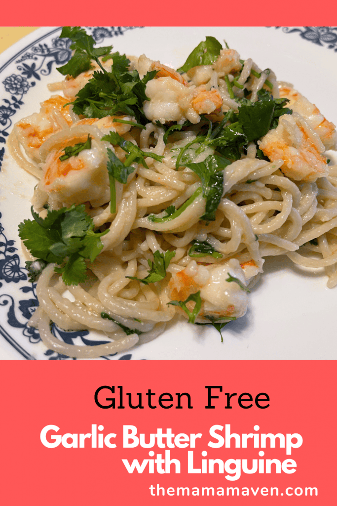 Gluten Free Garlic Butter Shrimp with Linguine - PIN