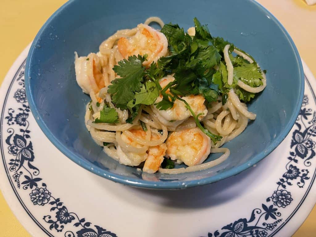 Gluten Free Garlic Butter Shrimp with Linguine | The Mama Maven Blog