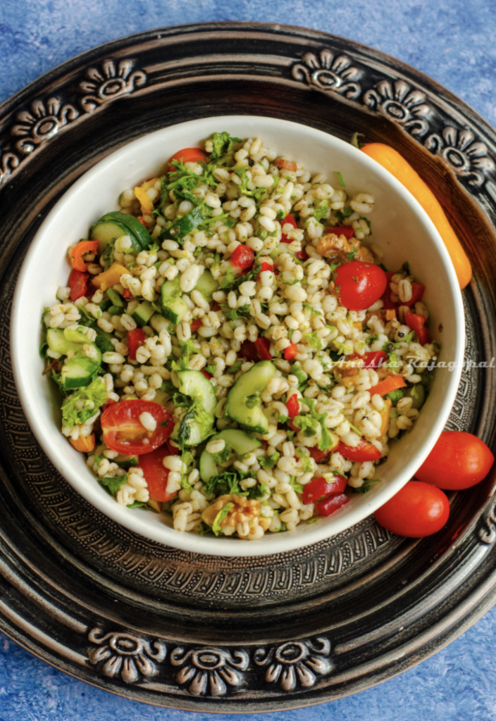 Tabbouleh with Pearl Barley - Tomato Blues
