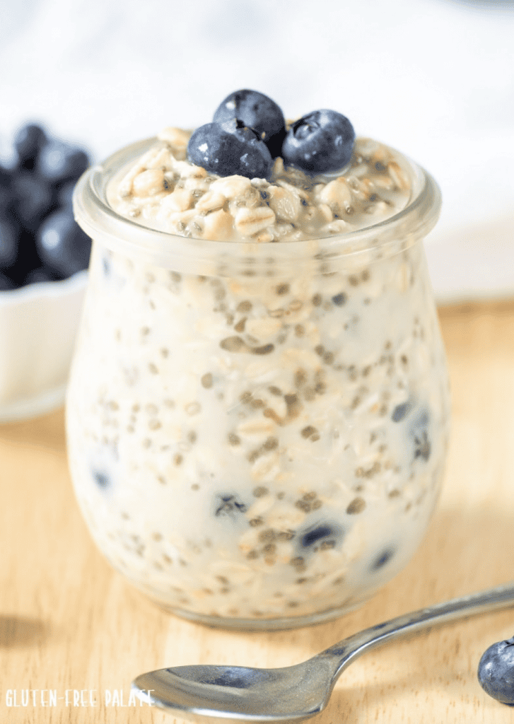 Blueberry Overnight Oats - Gluten Free Palate