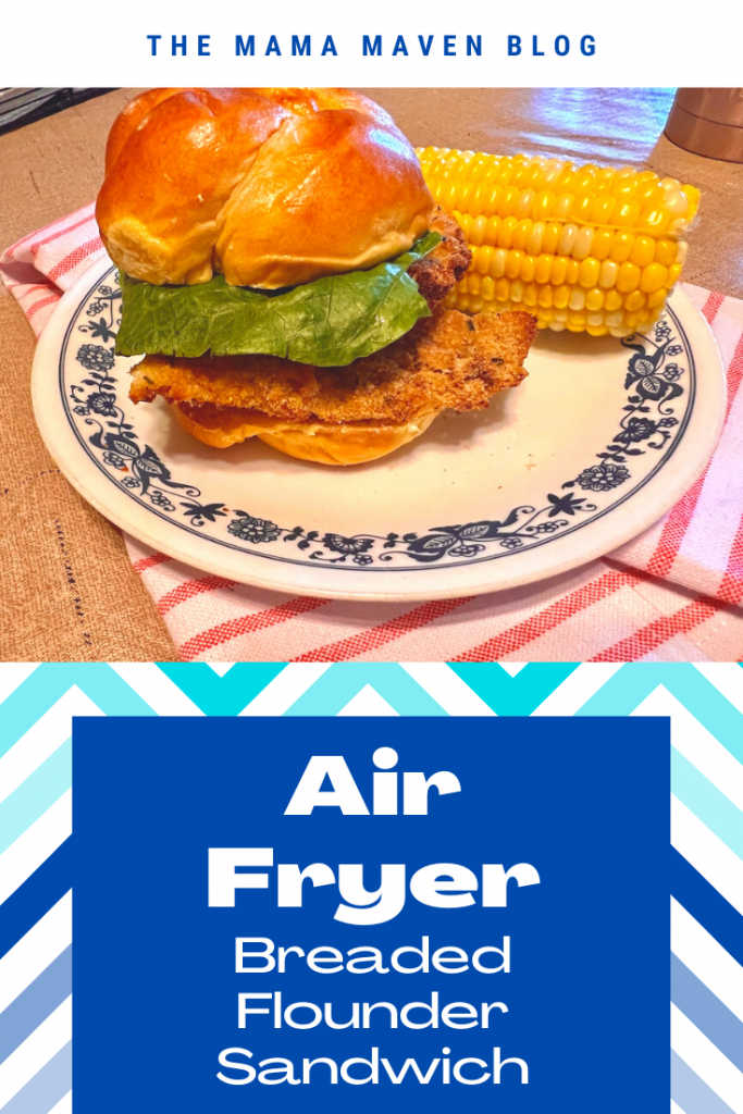 Air Fryer Breaded Flounder Sandwich - The Mama Maven Blog