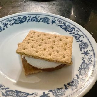 Air Fryer S’Mores on a plate