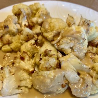 Air Fryer Roasted Cauliflower with Tahini (Low Carb) - The Mama Maven Blog